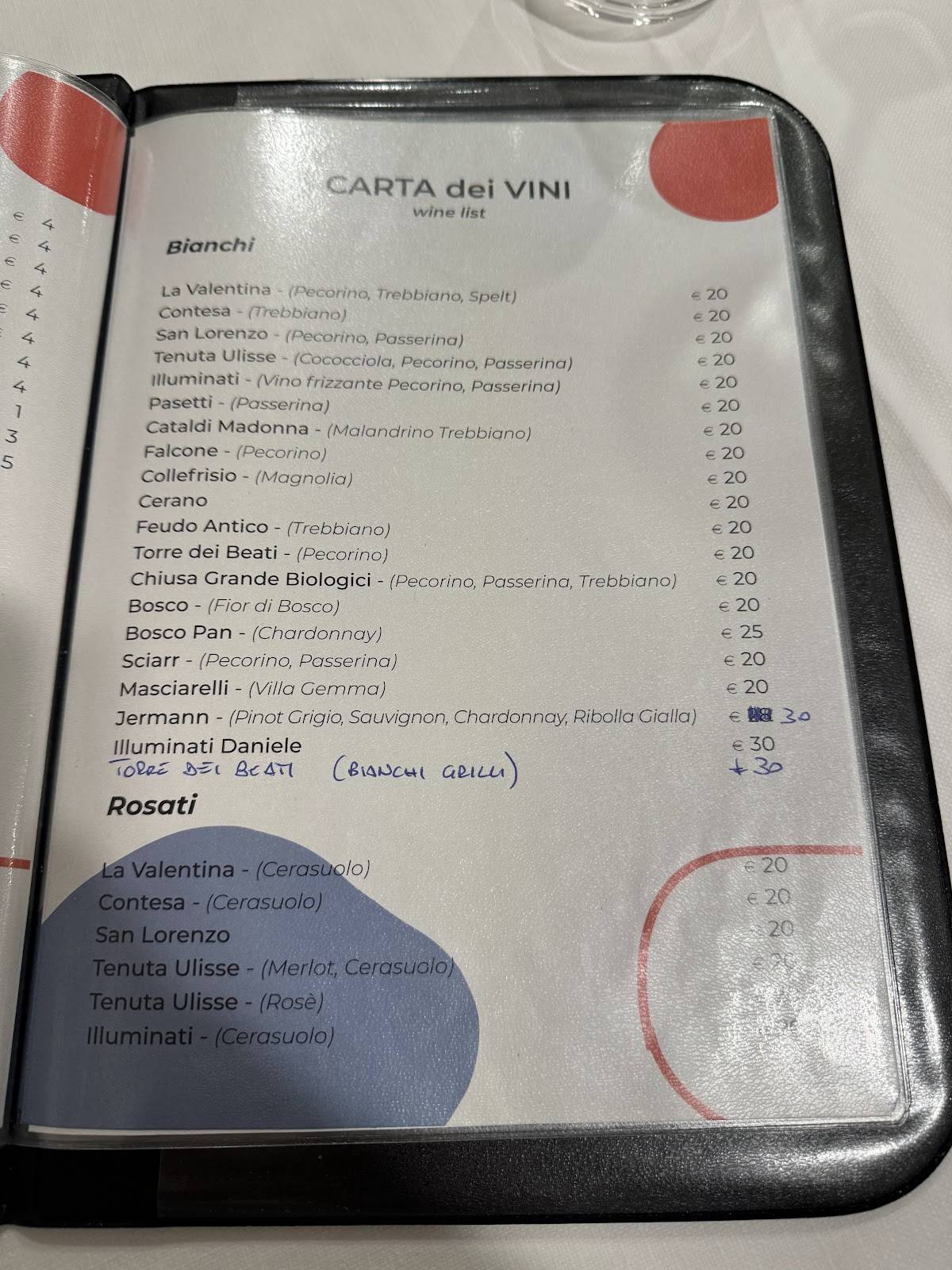 Menu di Murena 