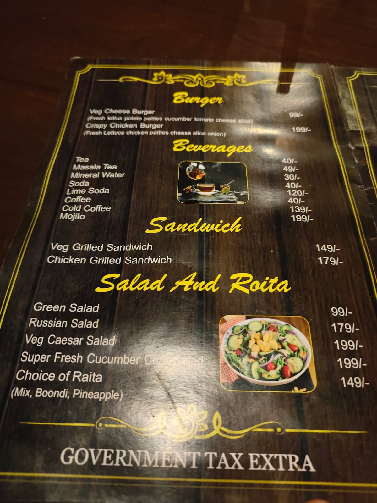 Mutant bar&Cafe menu