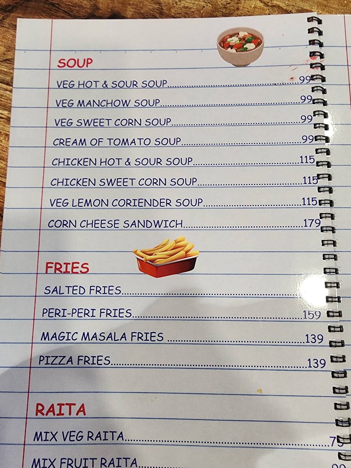 NTL BAKERY AND ICE CREAM menu