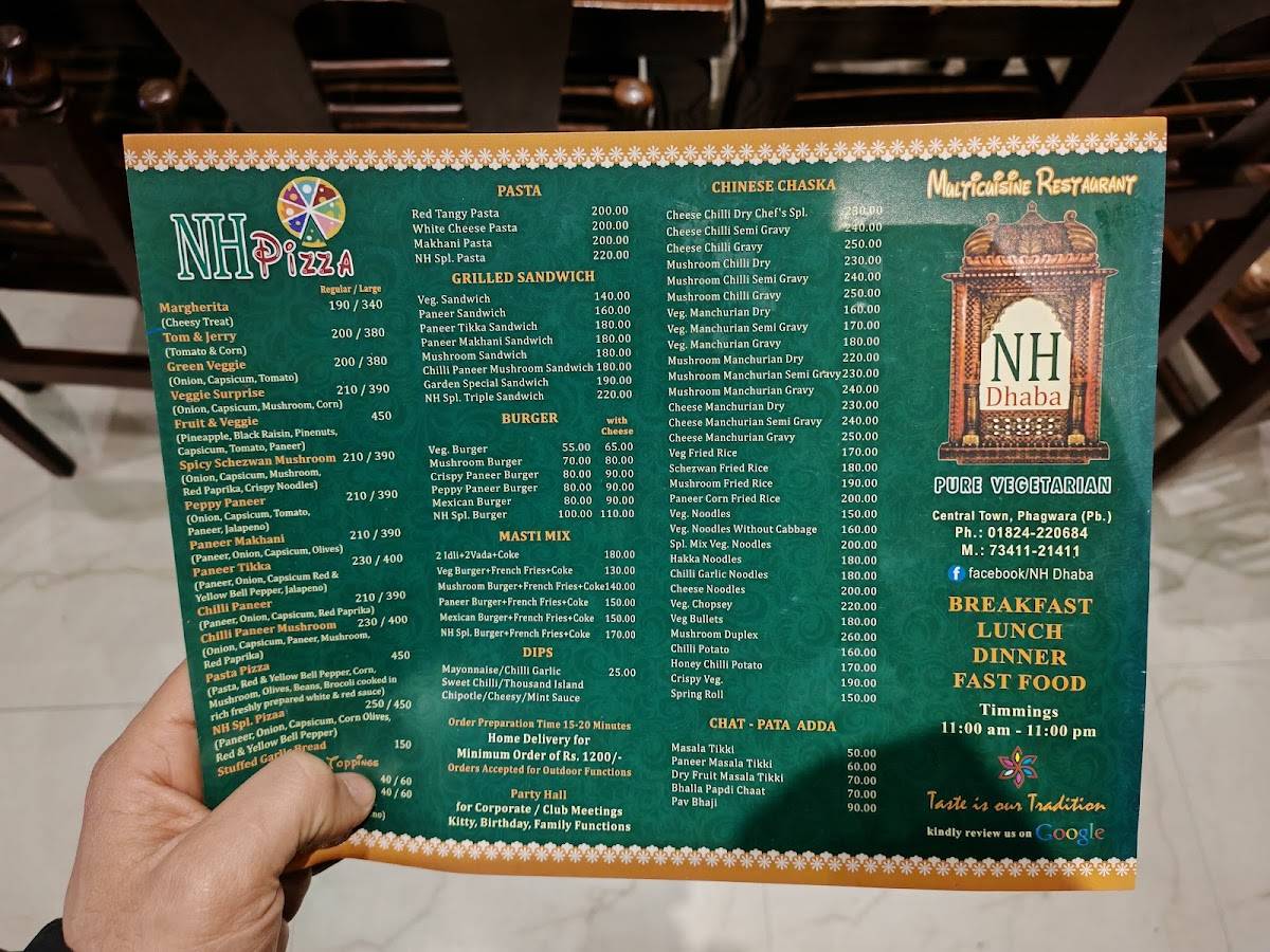 NH Dhaba Family Restaurant menu