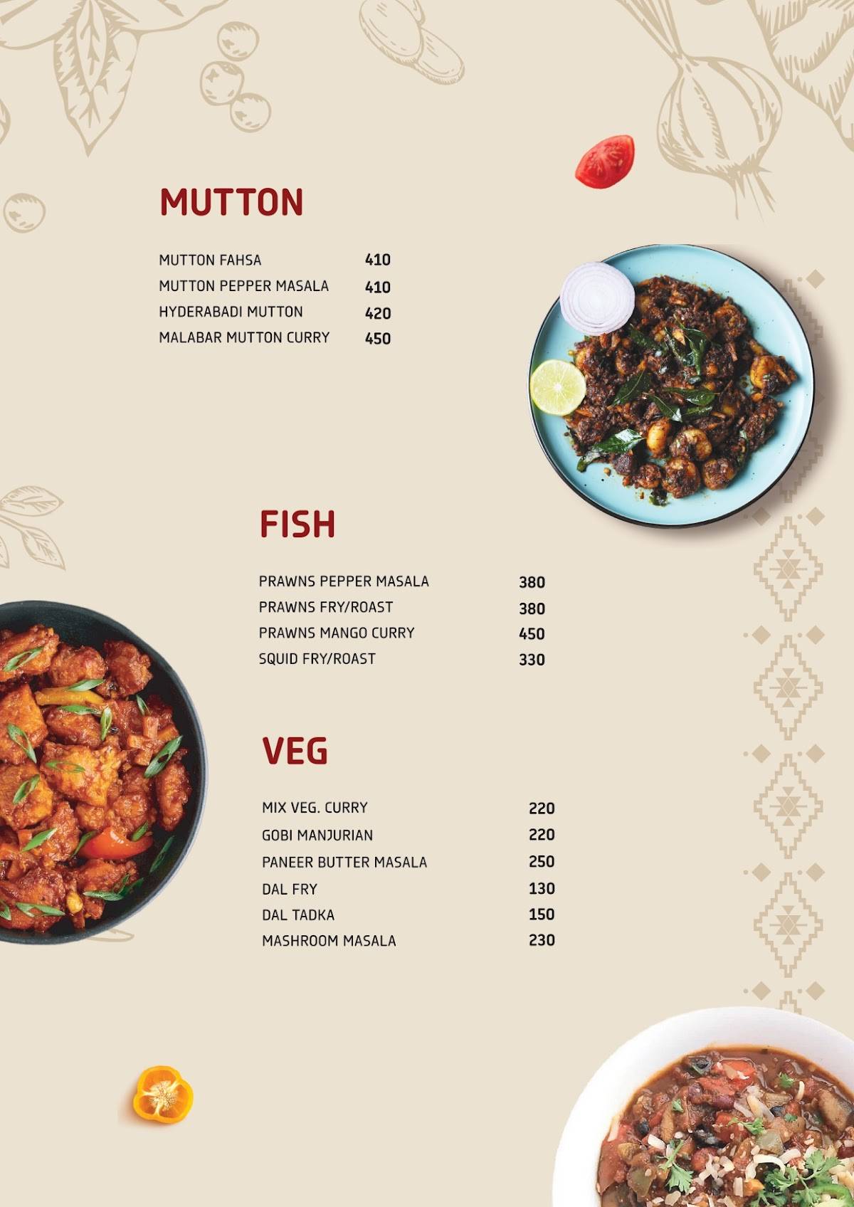 Nahdi Mandi Restaurant menu
