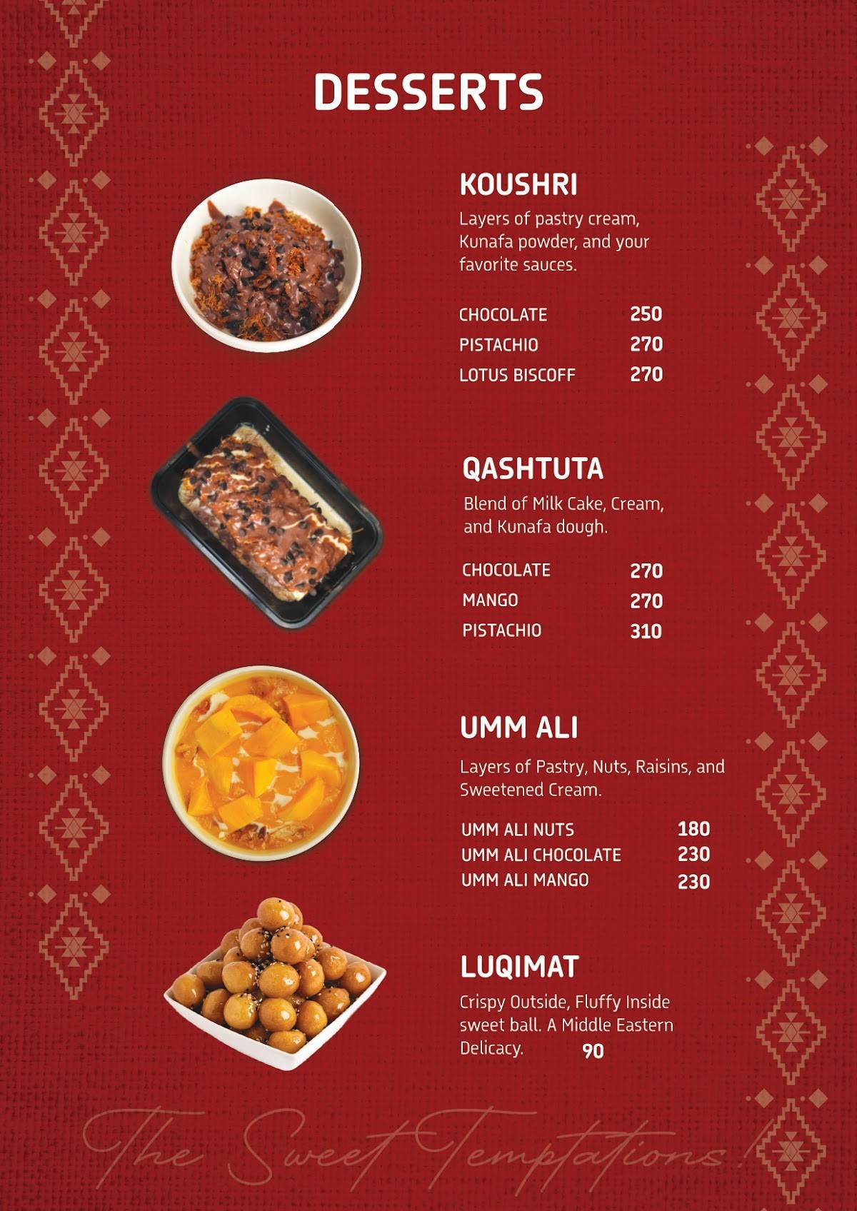 Nahdi Mandi Restaurant menu