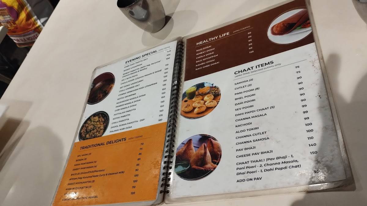 Namma Veedu Vasanta Bhavan menu