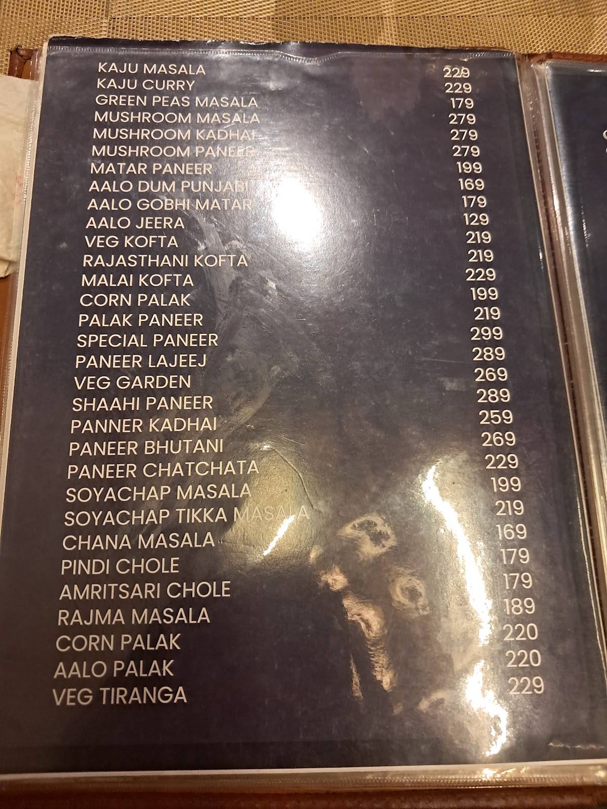 Nandbaani Restaurant and Cafe menu