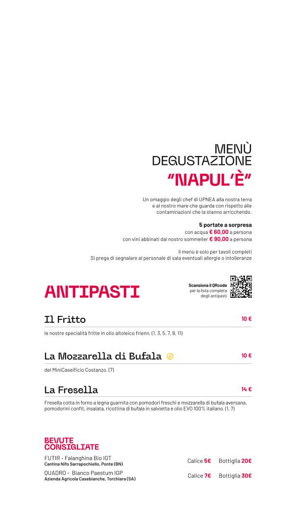 Menu di UPNEA - Salumeria Mediterranea 