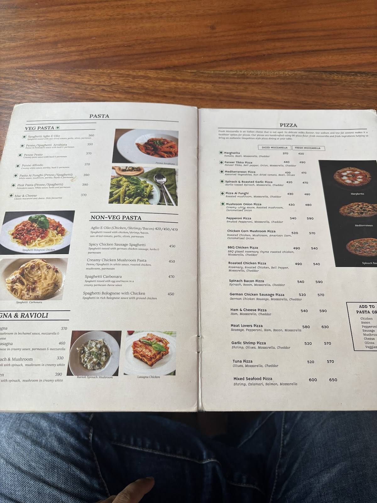 Napoli menu