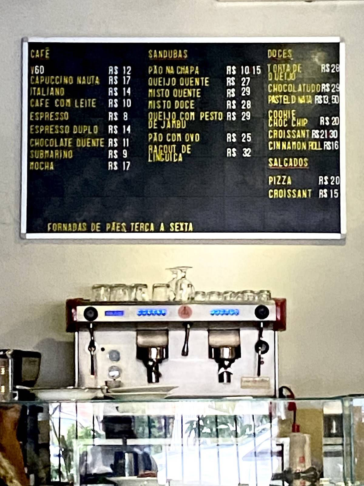 Nauta Pães e Doces Artesanais cardápio