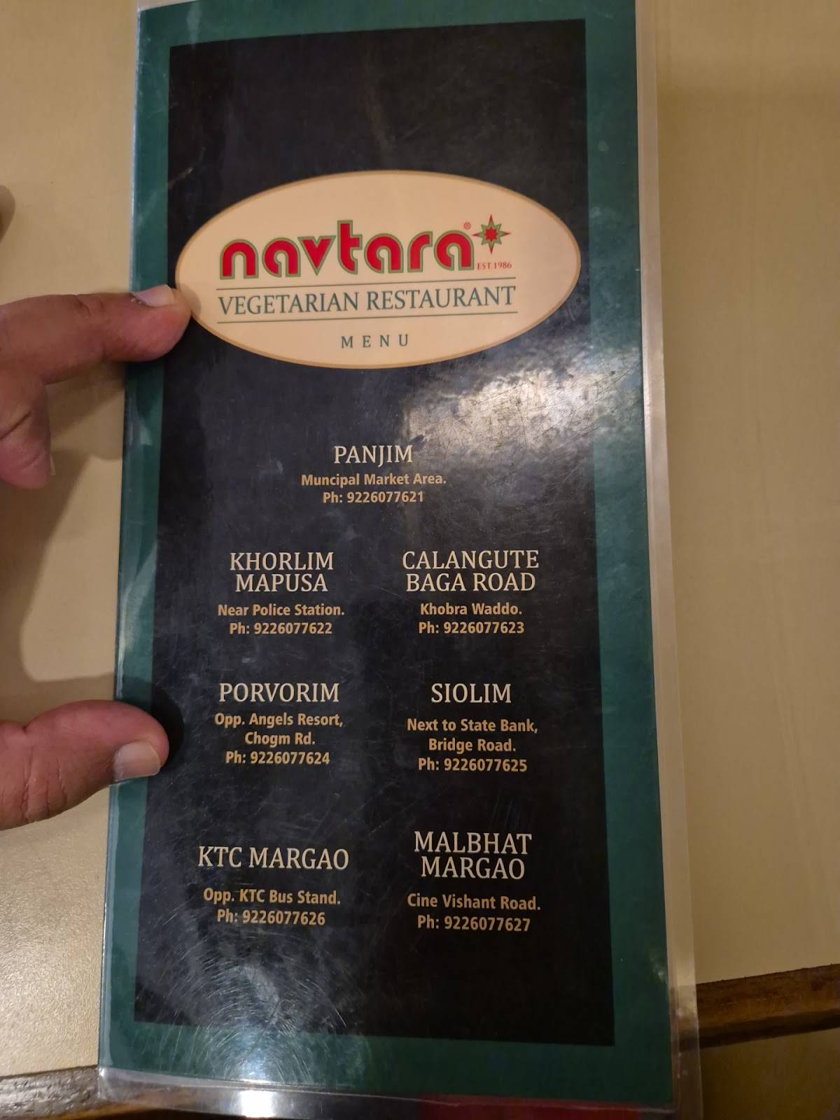 Navtara Veg Restaurant menu