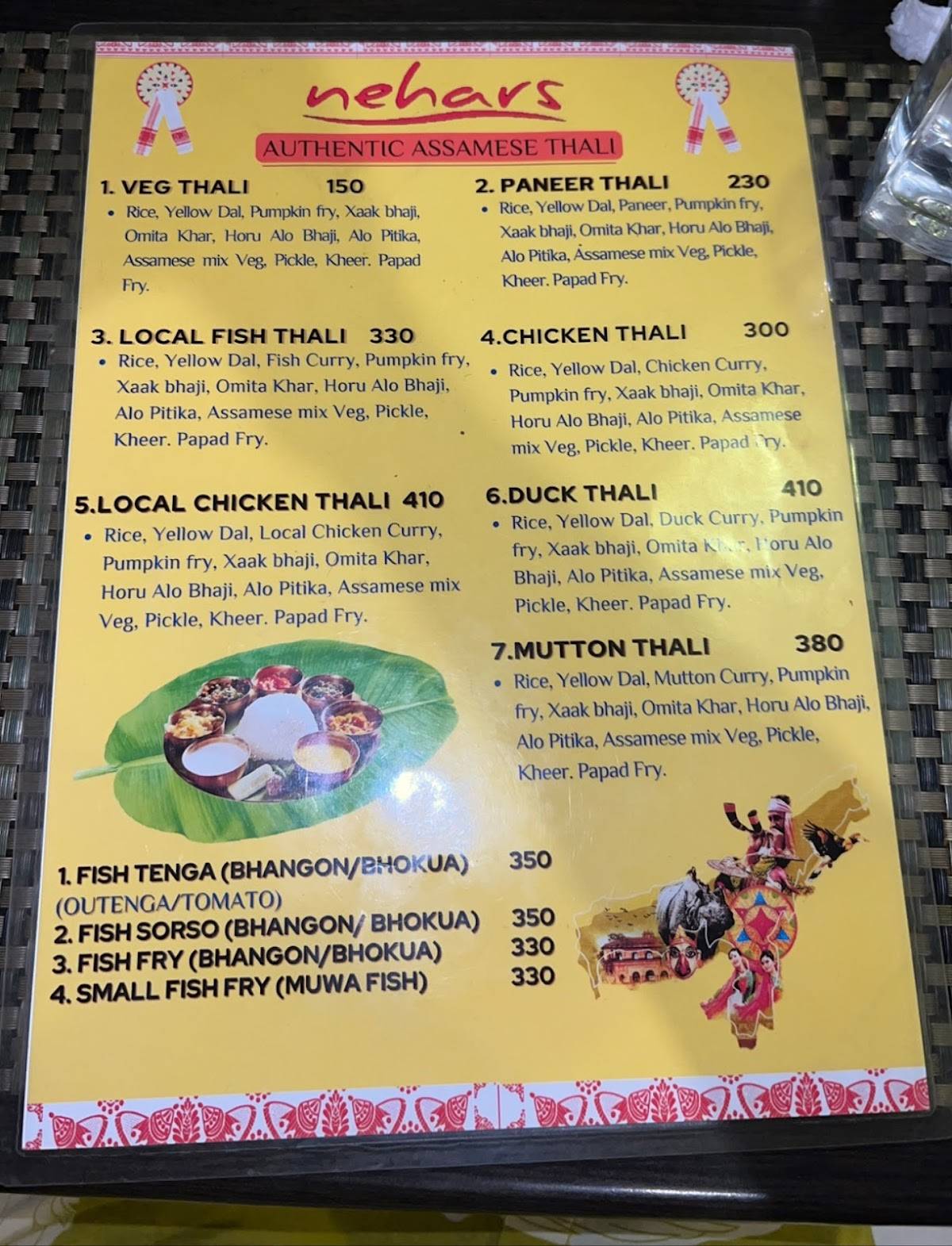 Nehars - Family AC Restaurant menu