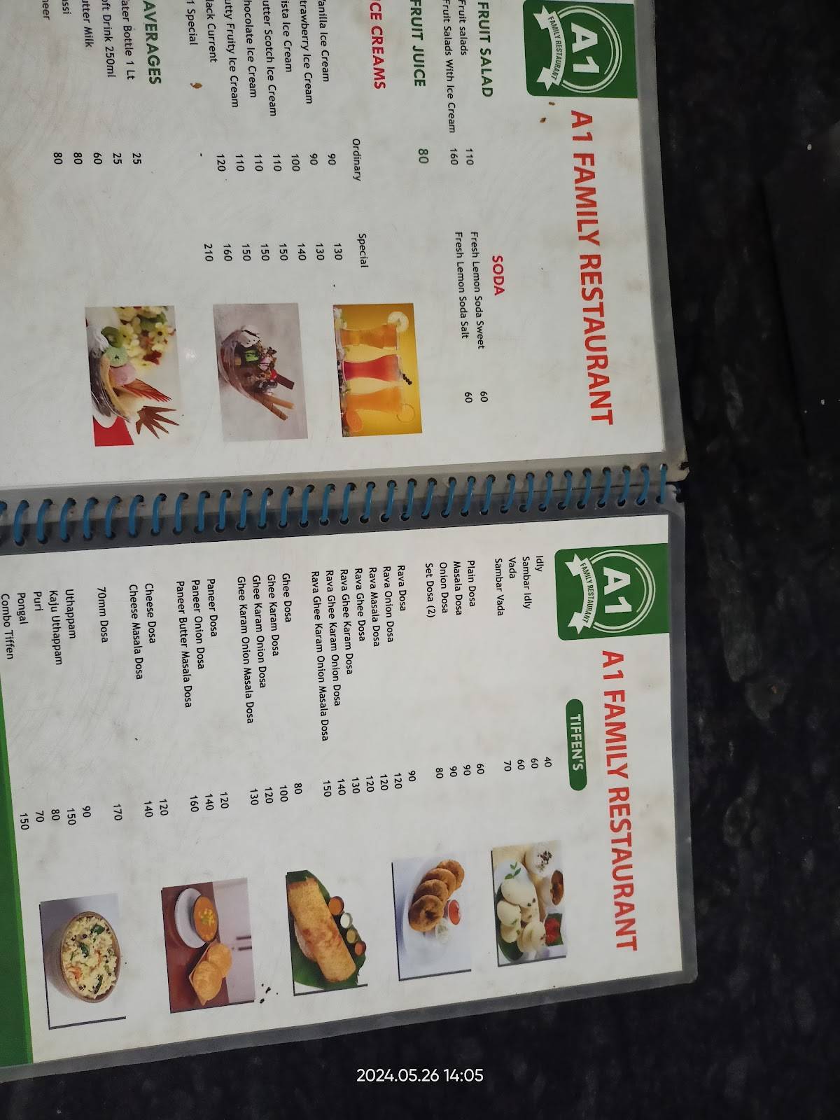 A1 FAMILY RESTAURANT menu