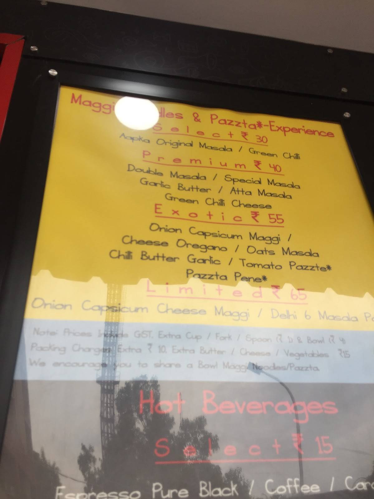 Nescafé menu