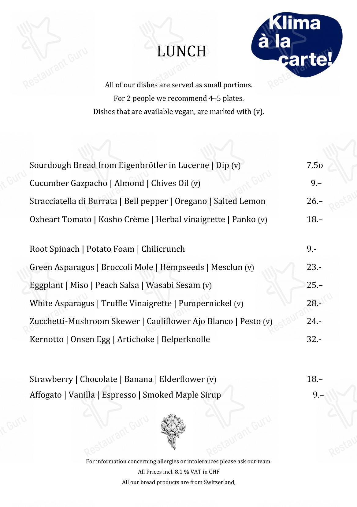 Menu di Neue Taverne - Основное меню