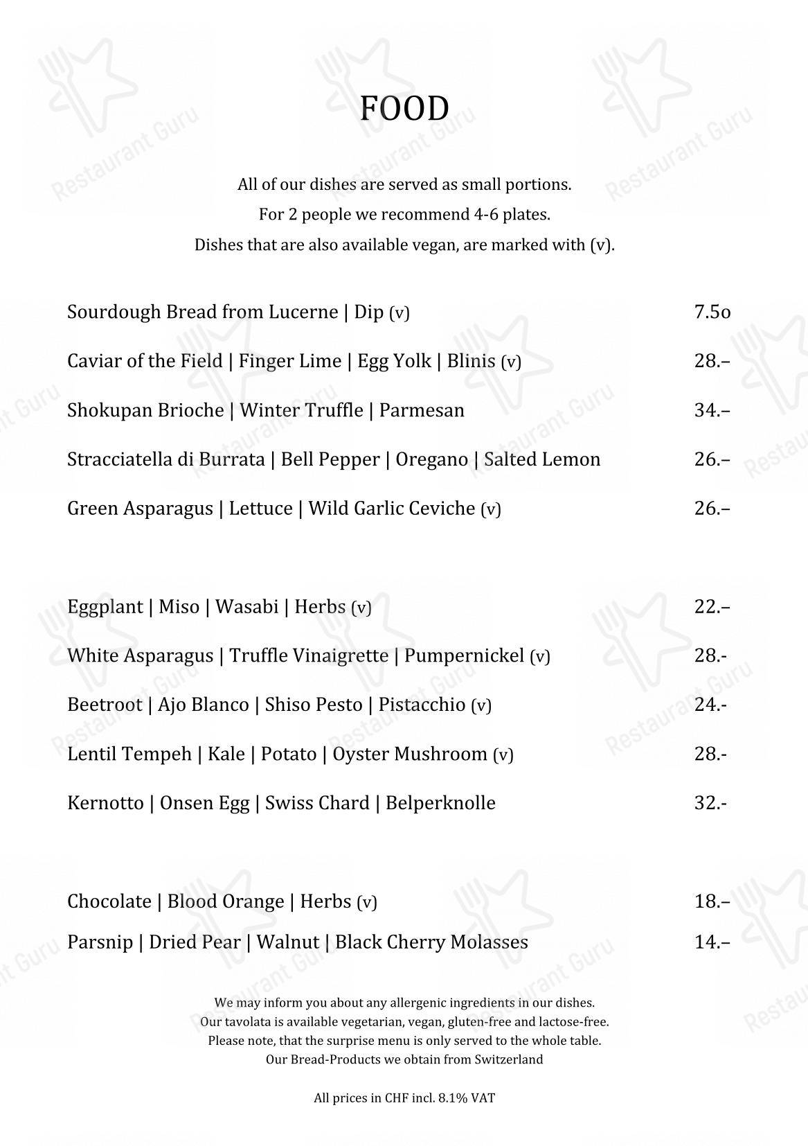 Коктейльная карта per Neue Taverne in Zurigo