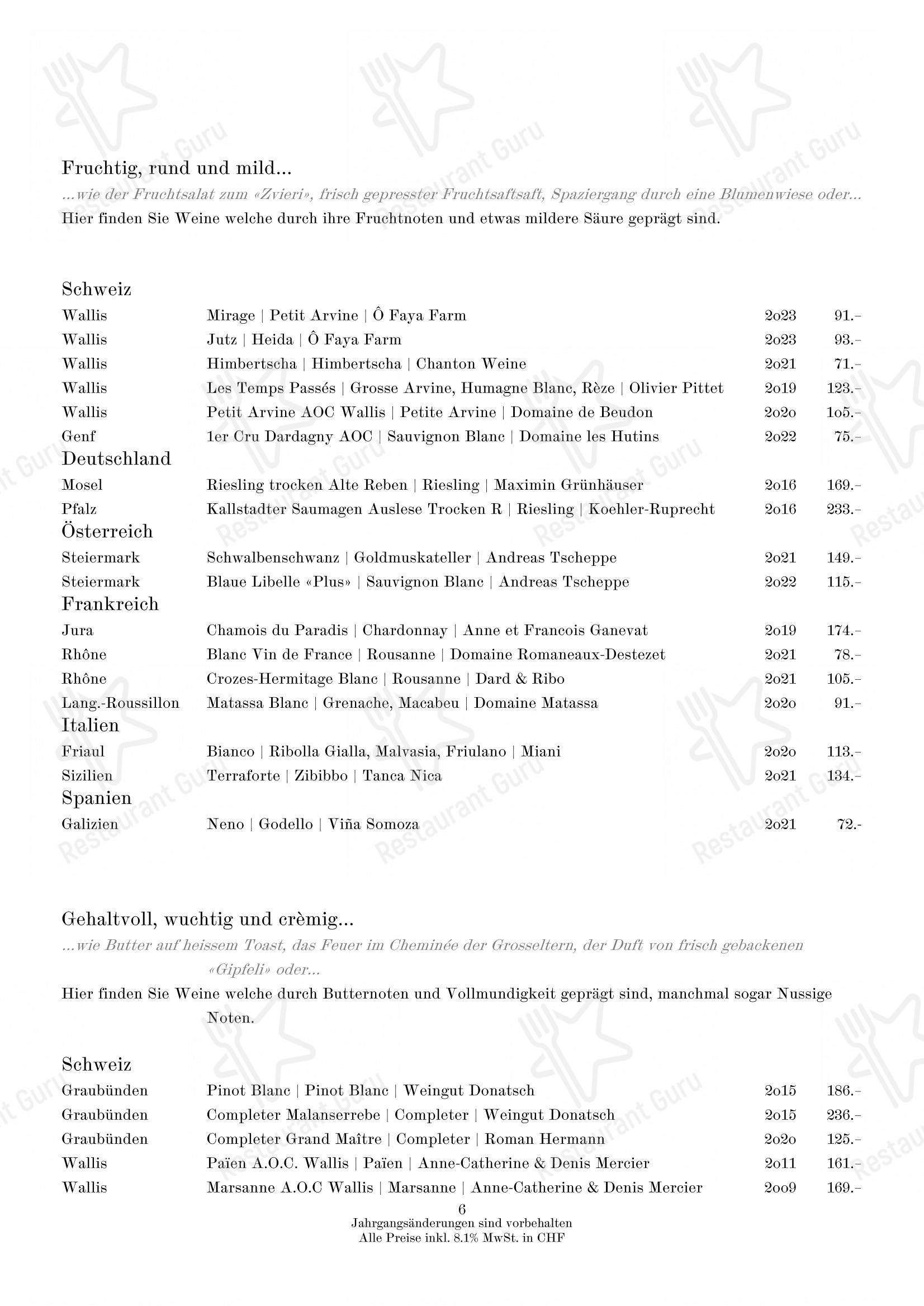 Menu di Neue Taverne - Ночное меню