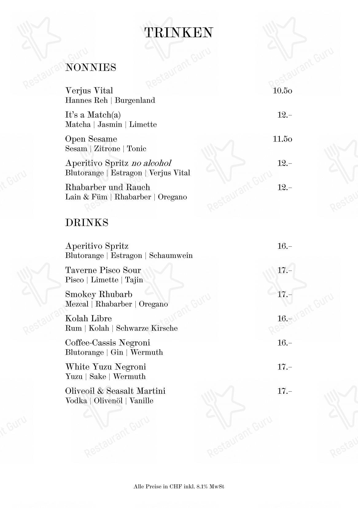 Lunch Menu per Neue Taverne ristorante