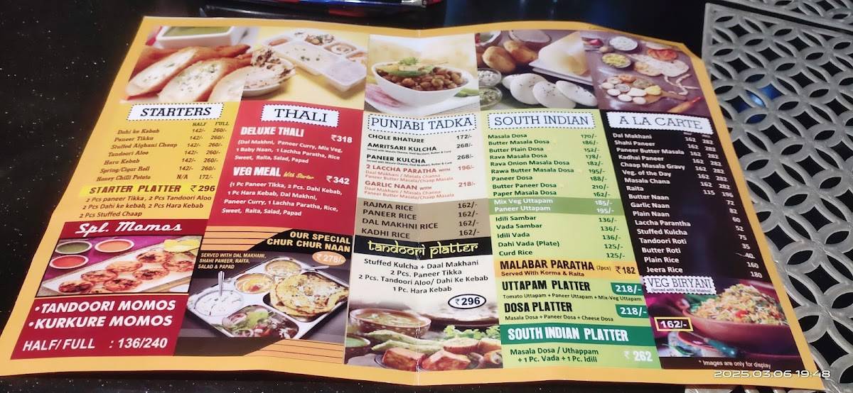 SONA SWEETS : PURE VEGETARIAN PARADISE menu