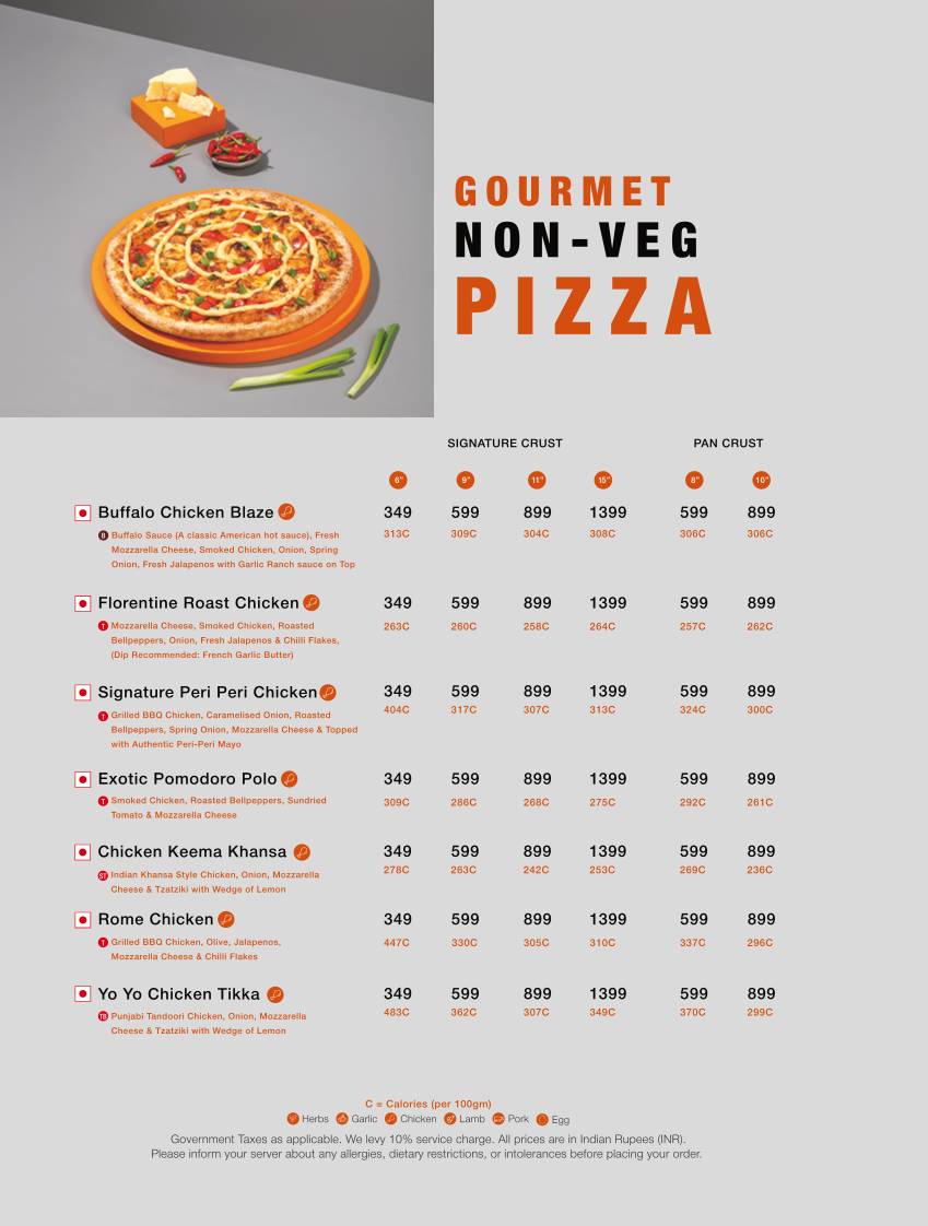 Tossin Pizza Green Park Best Pizza Places in Delhi menu