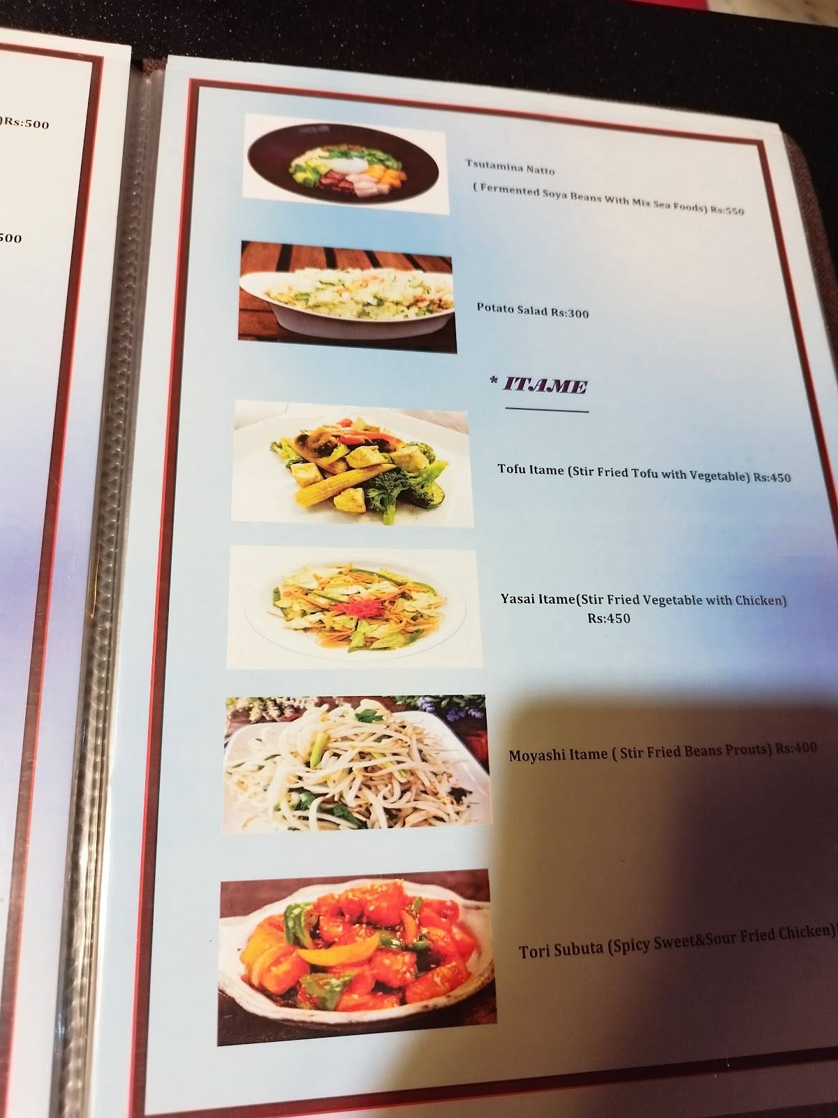 New Seoul Hotels - Korean and Japanese Hotel in Chennai menu