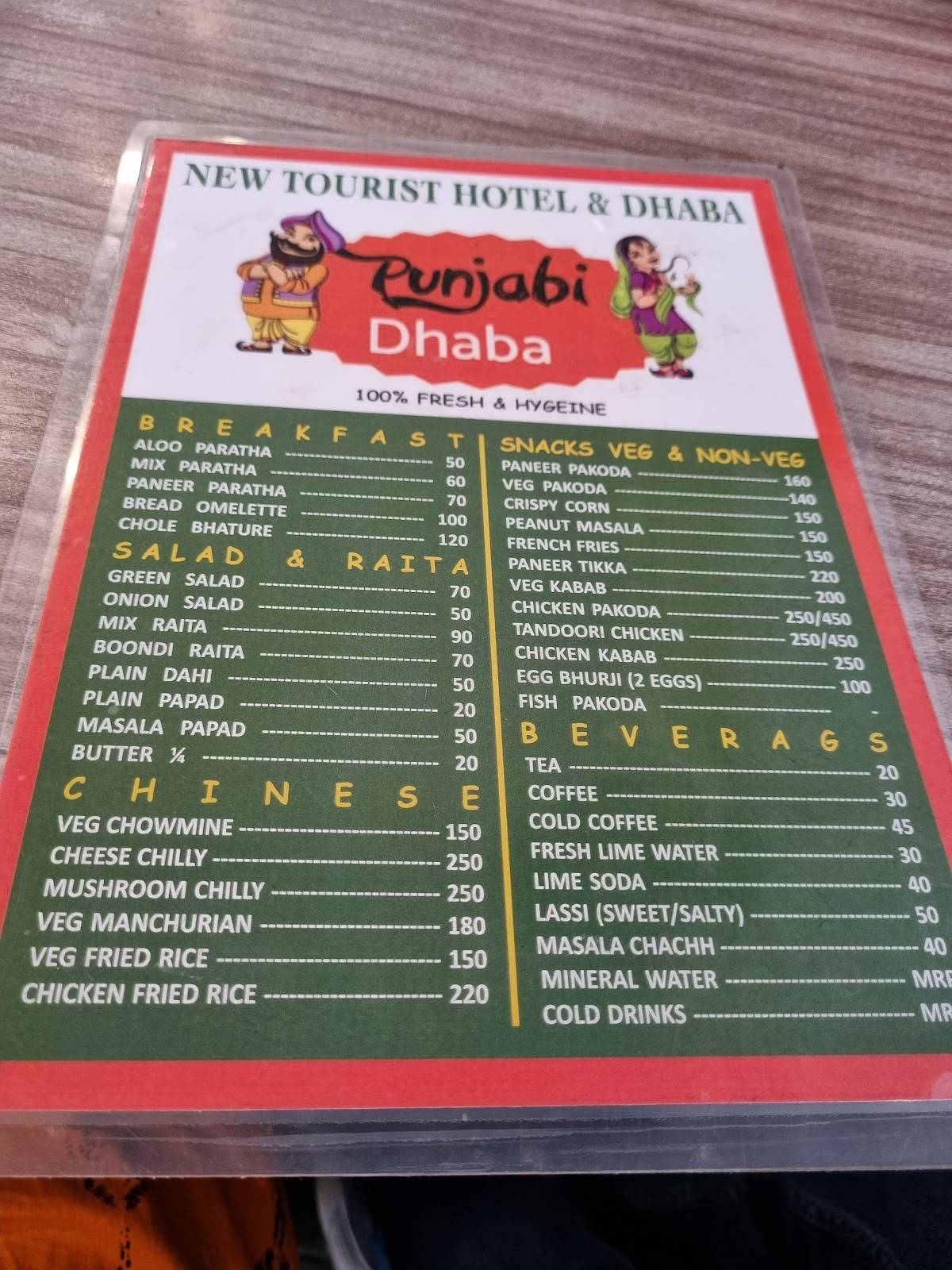 New Tourist Hotel & Restaurant menu