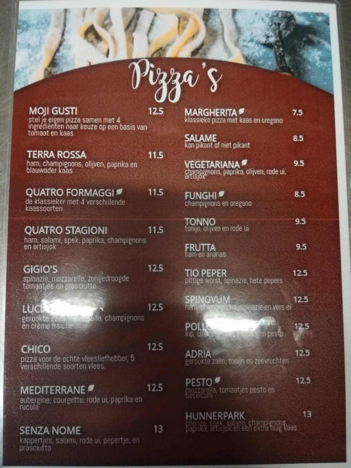 Menu de Terra ROSSA