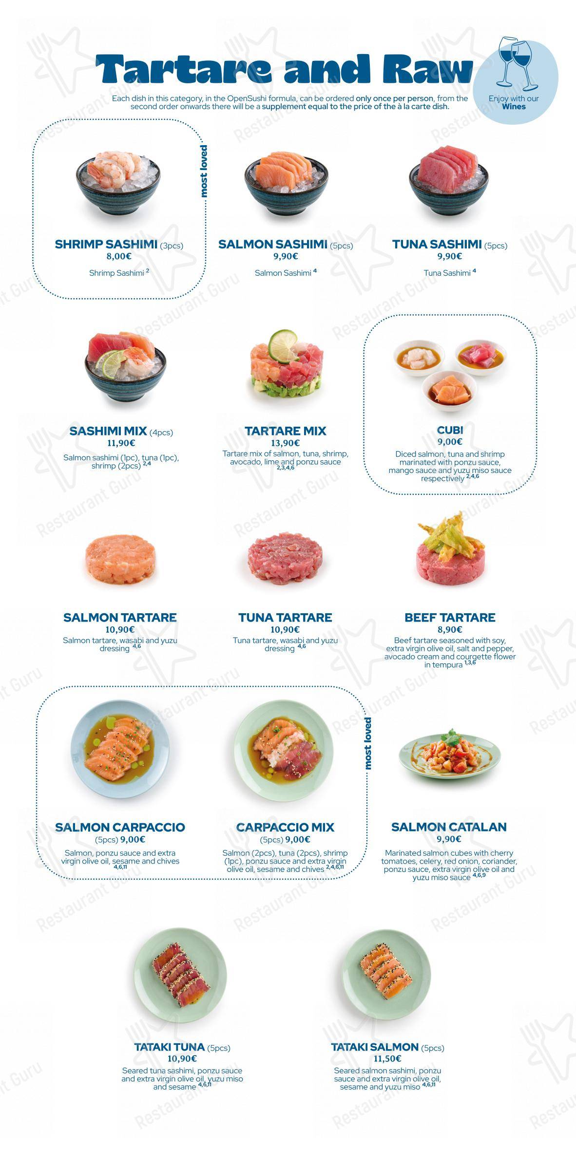 Menu di NIMA Sushi - Основное меню