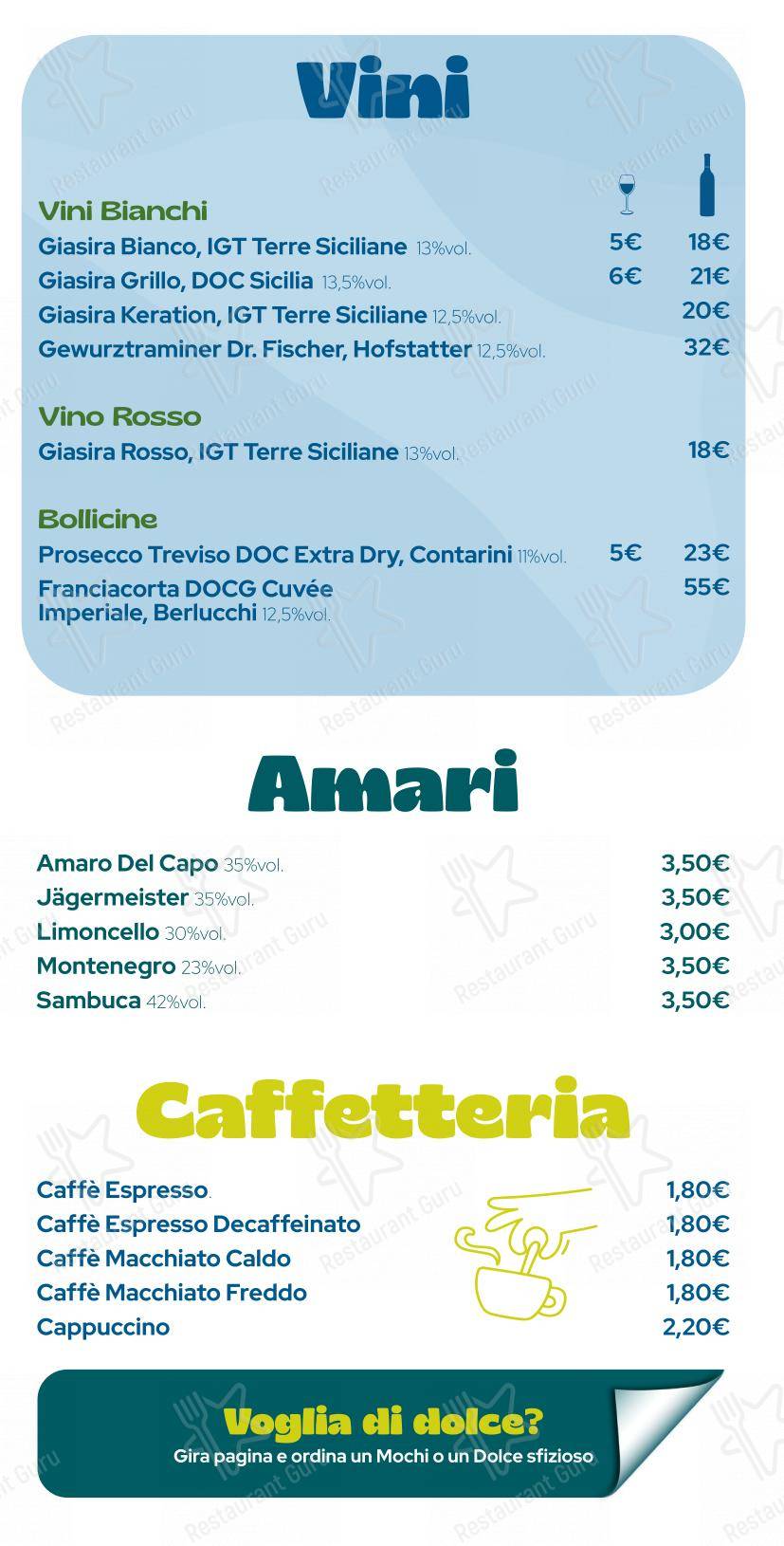 Menu di NIMA Sushi - Ночное меню