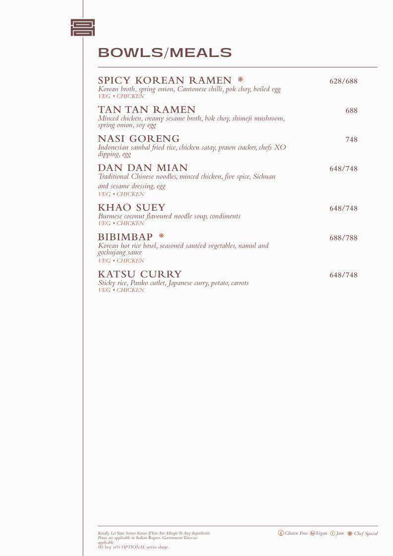 Noho Progressive Asian House menu