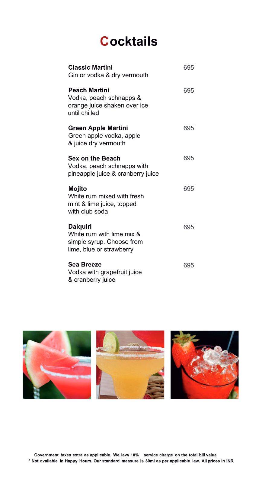 Mandarin Trail menu