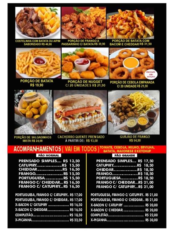 Novo Boca Burger cardápio