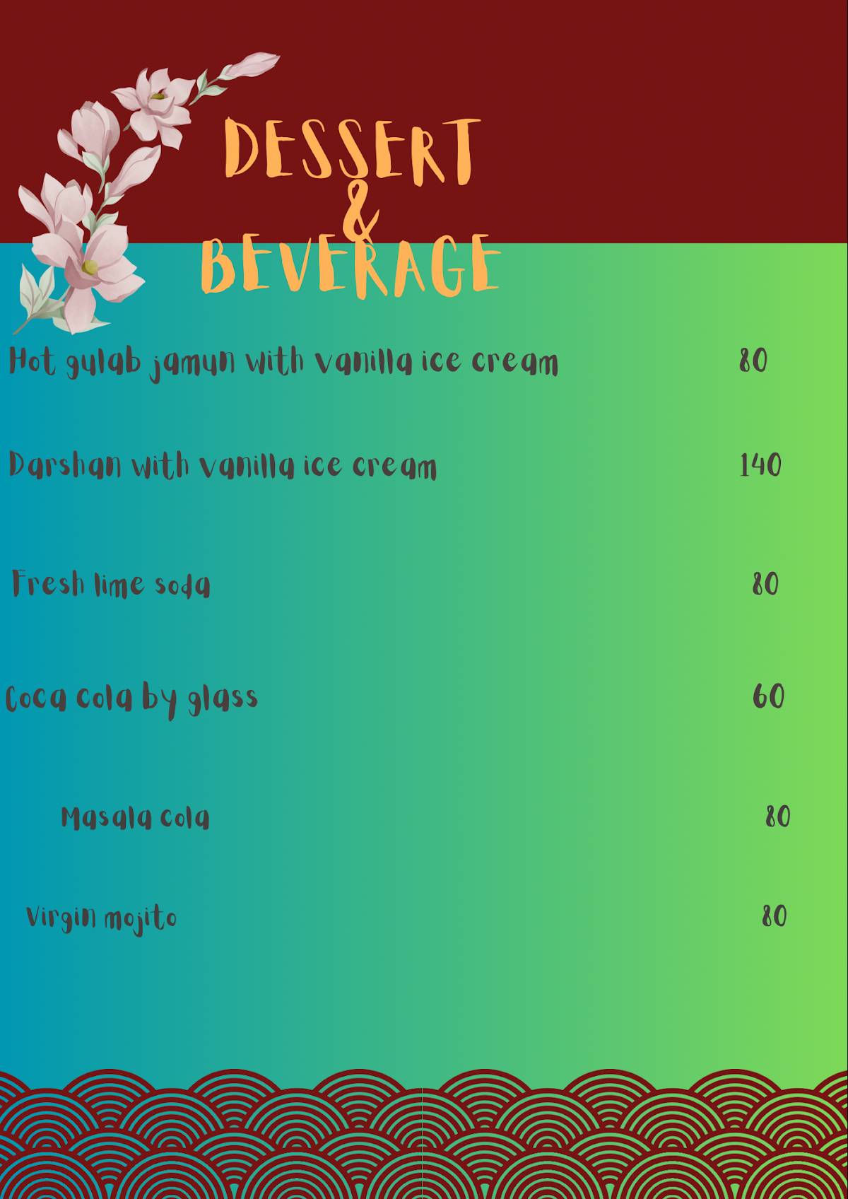Number 18 - The Asian Story menu