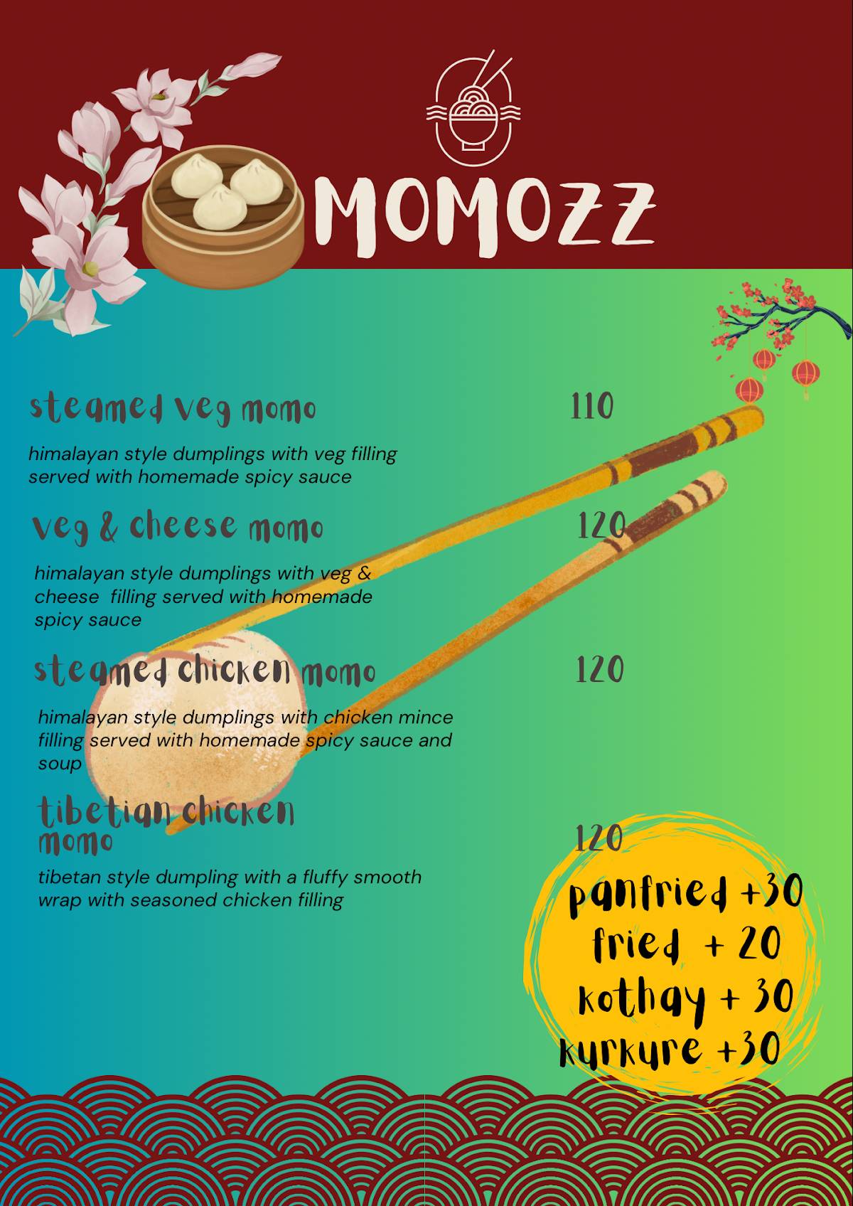 Number 18 - The Asian Story menu