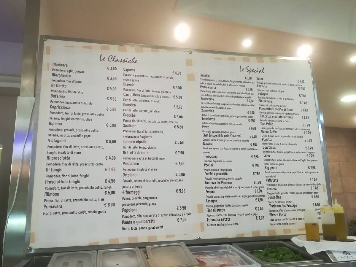Menu di O Pizzirillo 