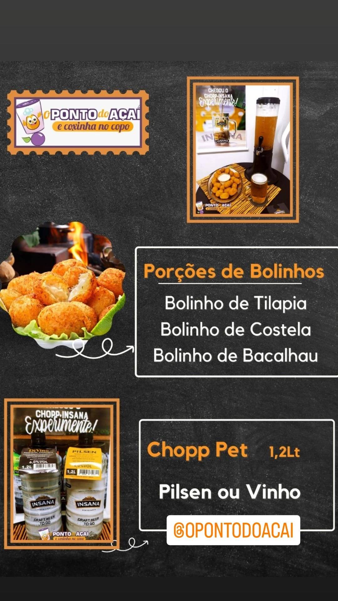 O Poto do Açaí cardápio