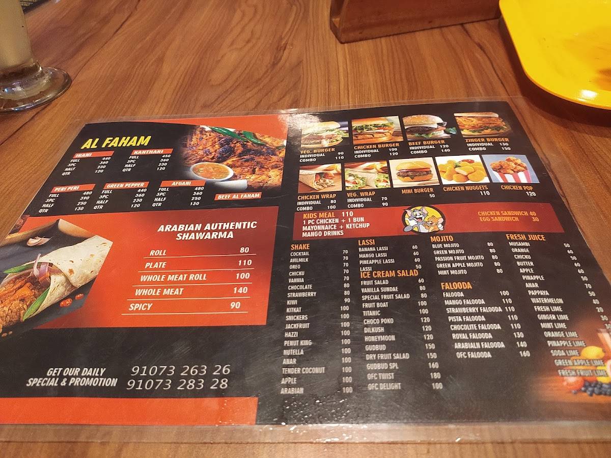 OFC Fried Chicken menu