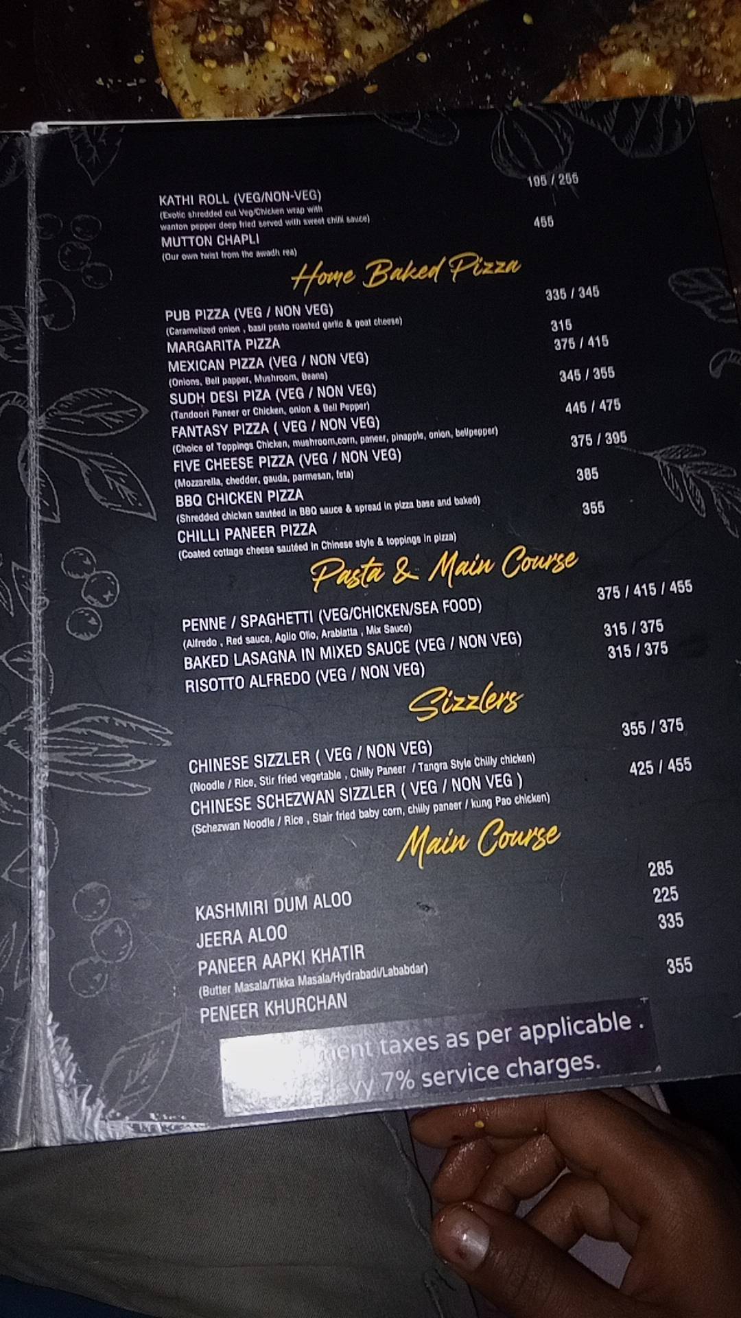 OPPHEEM ROOFTOP LOUNGE & BAR menu