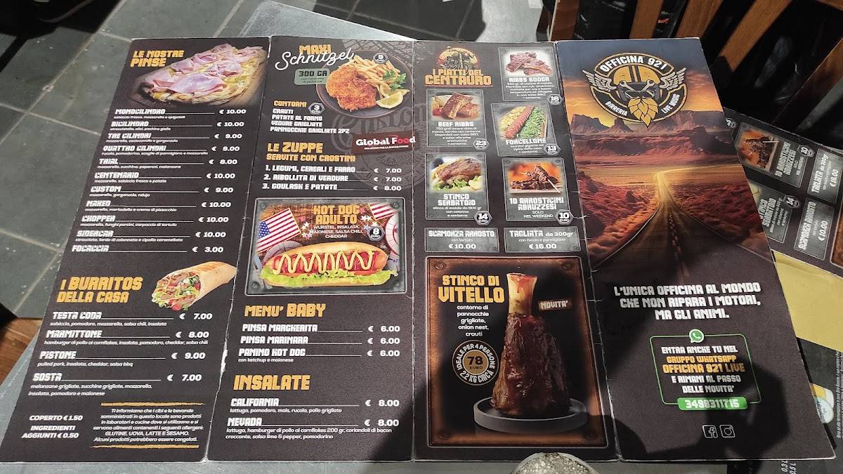 Menu di Officina 921 