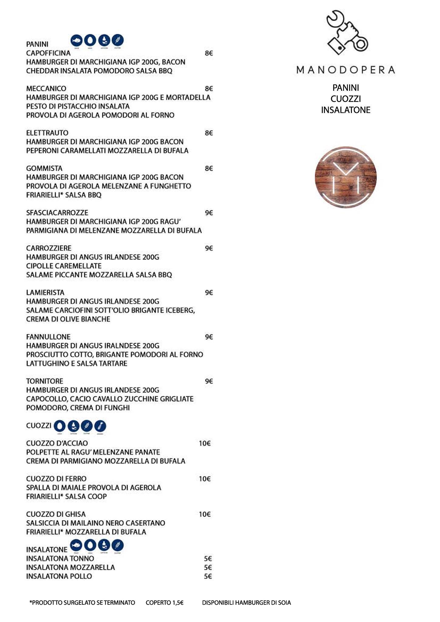 Menu di Officina Maielli 