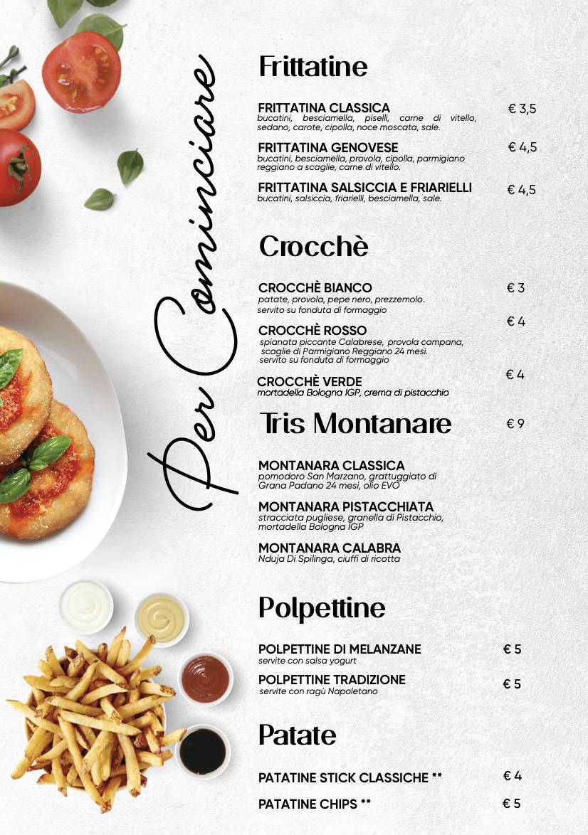 Menu di Pizzeria Ohimá Scalea 