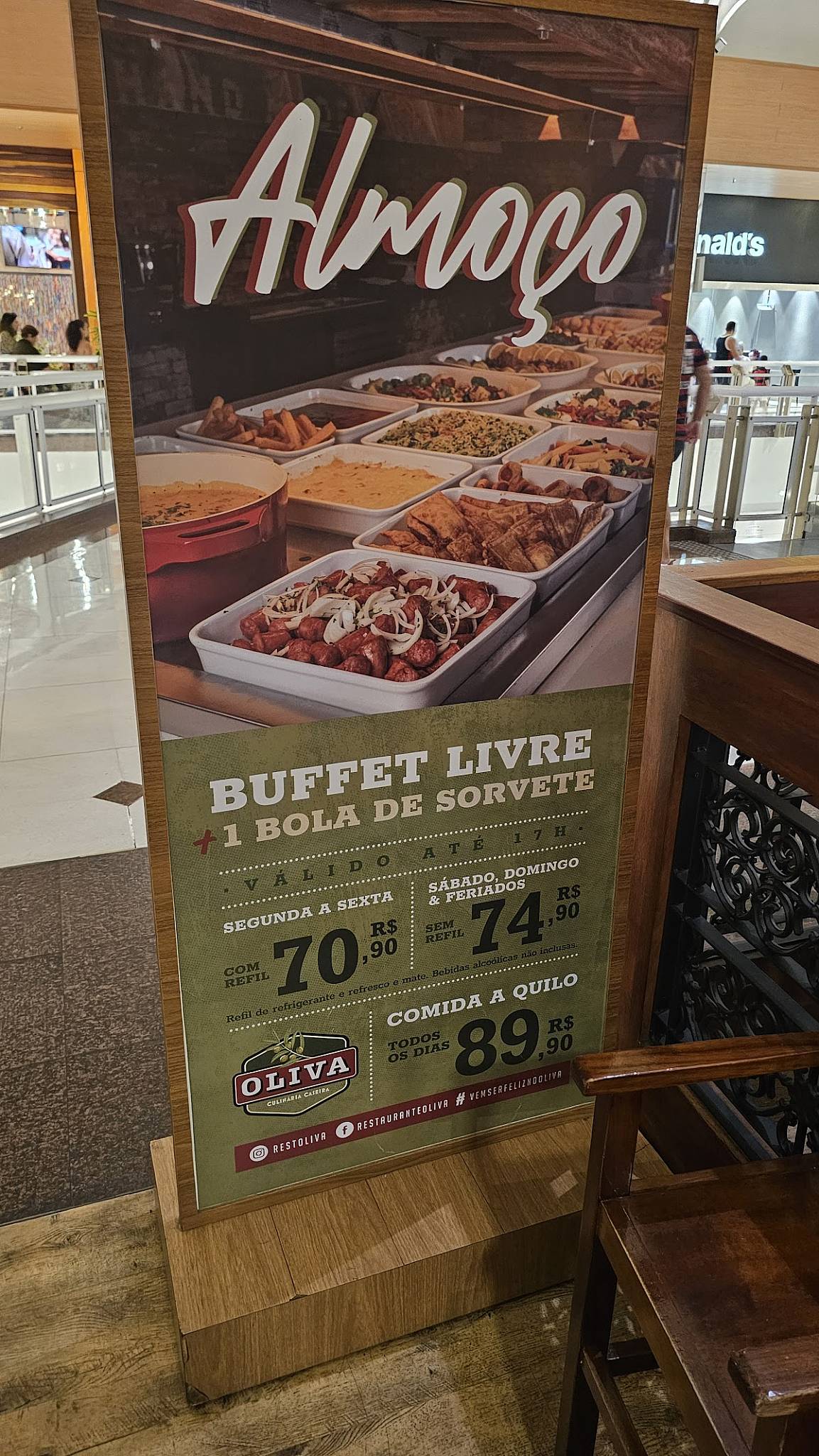 Oliva cardápio