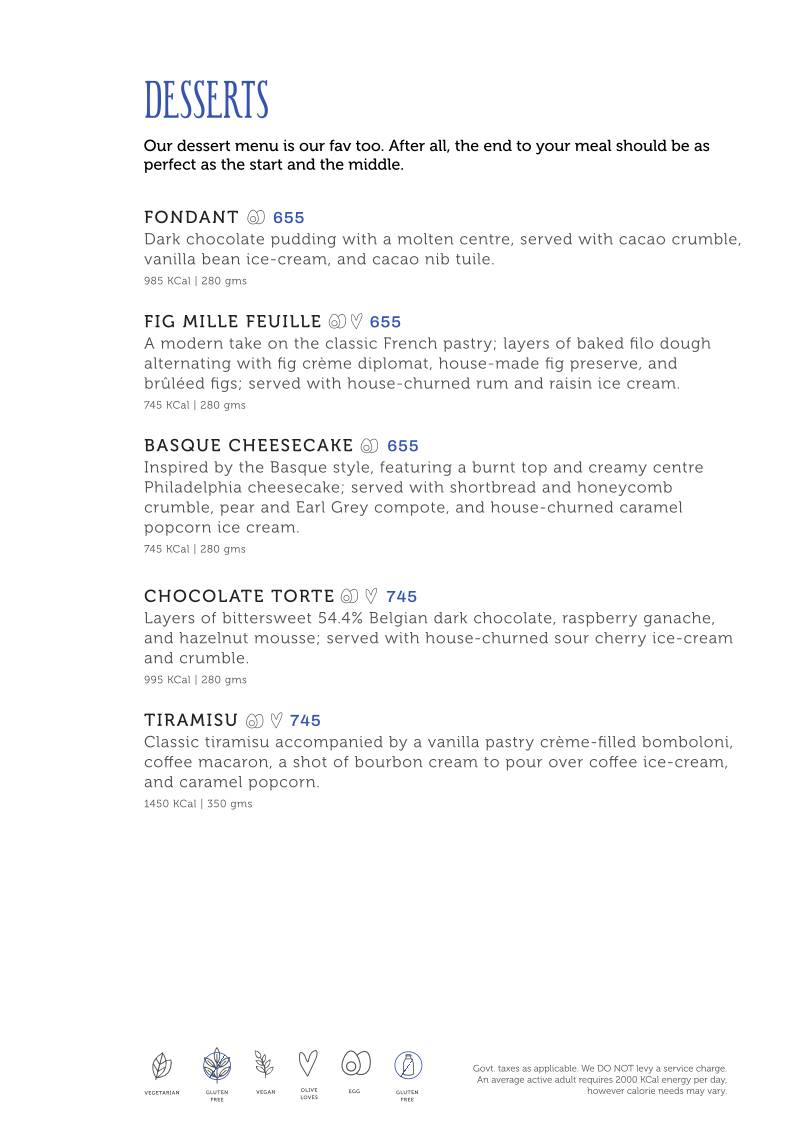 Olive Beach menu