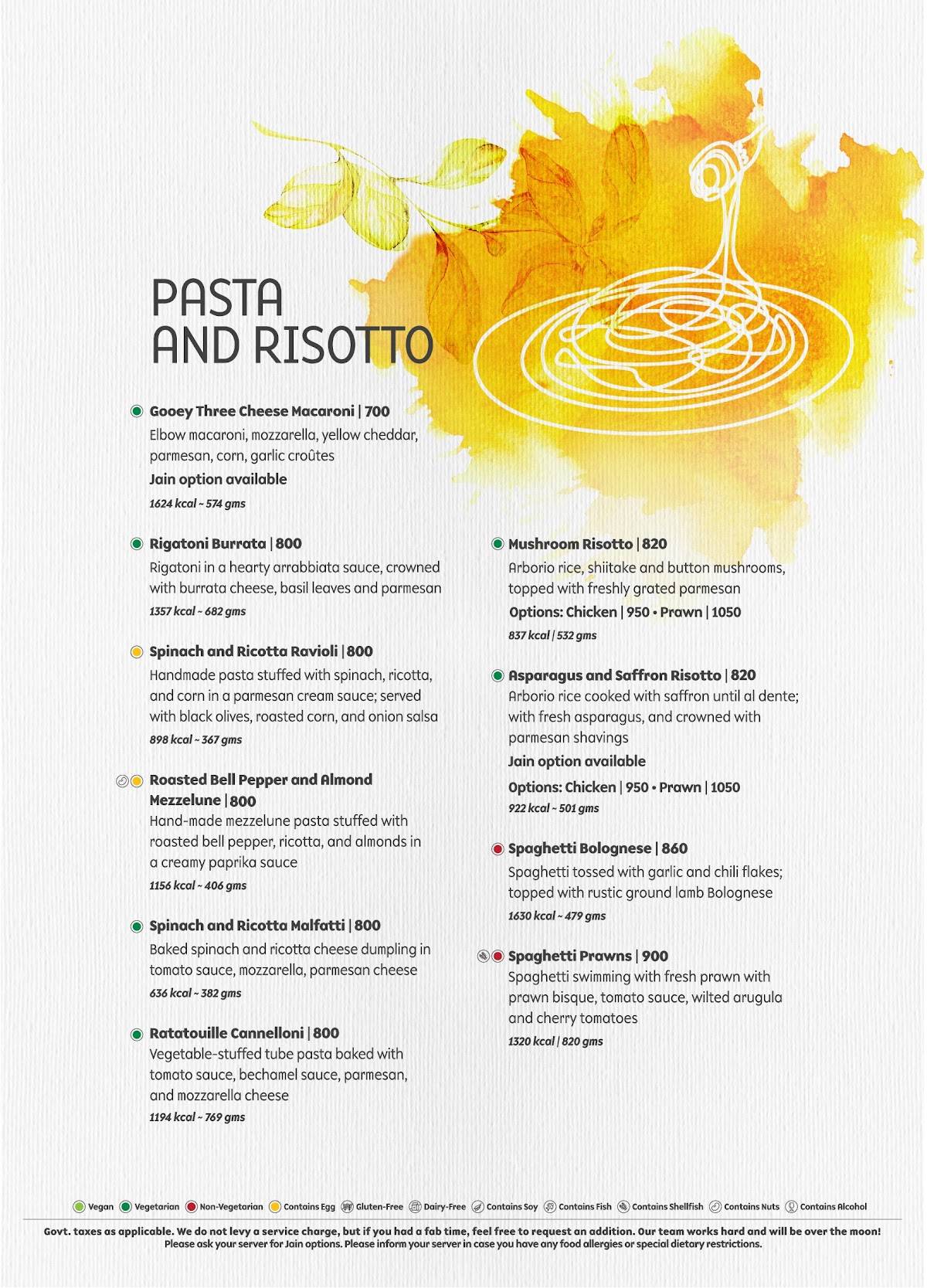 Olive Bistro menu