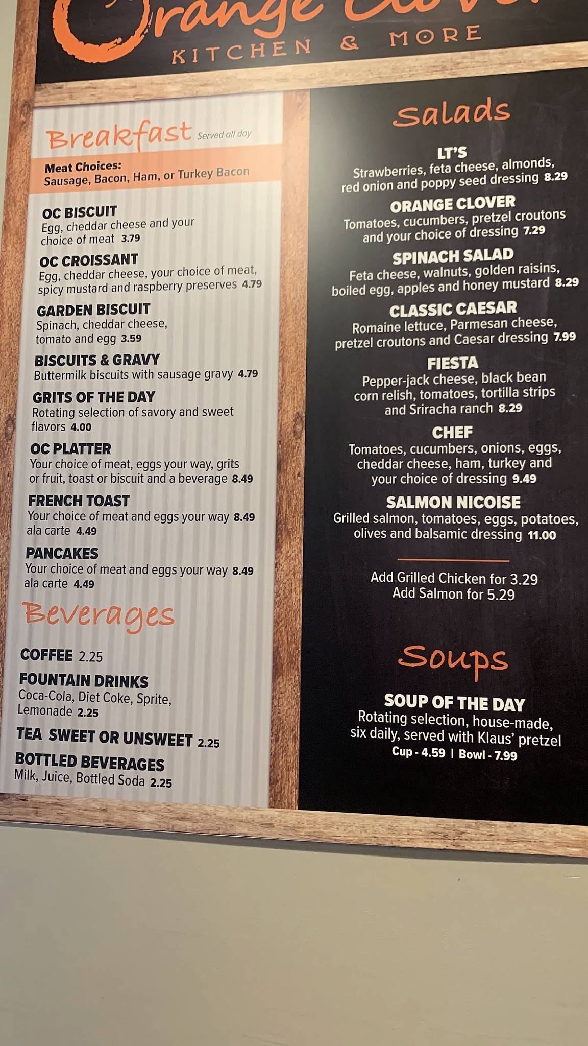 Menu at Orange Clover Kitchen & More cafe, Jeffersonville