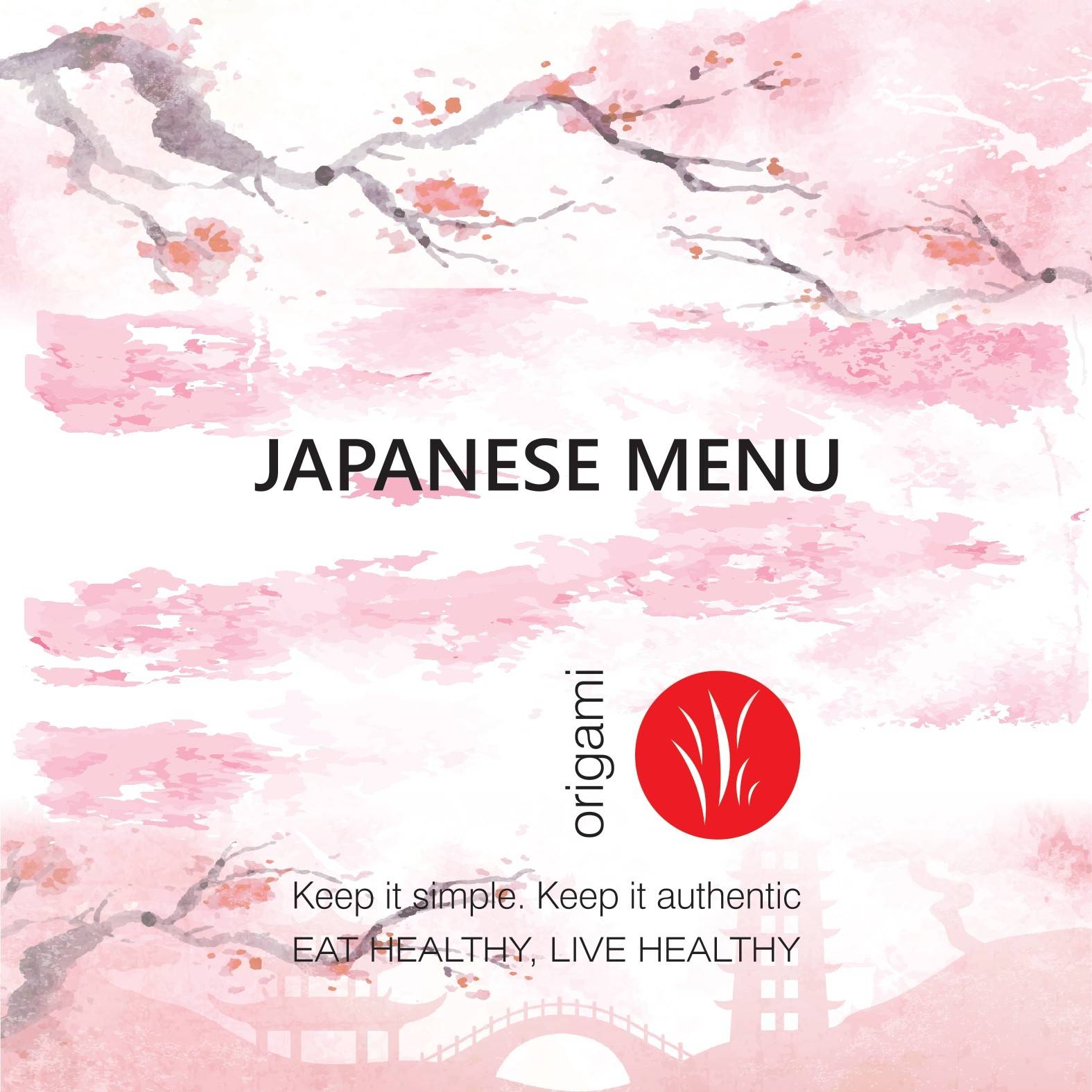 Origami Japanese & Korean Restaurant menu