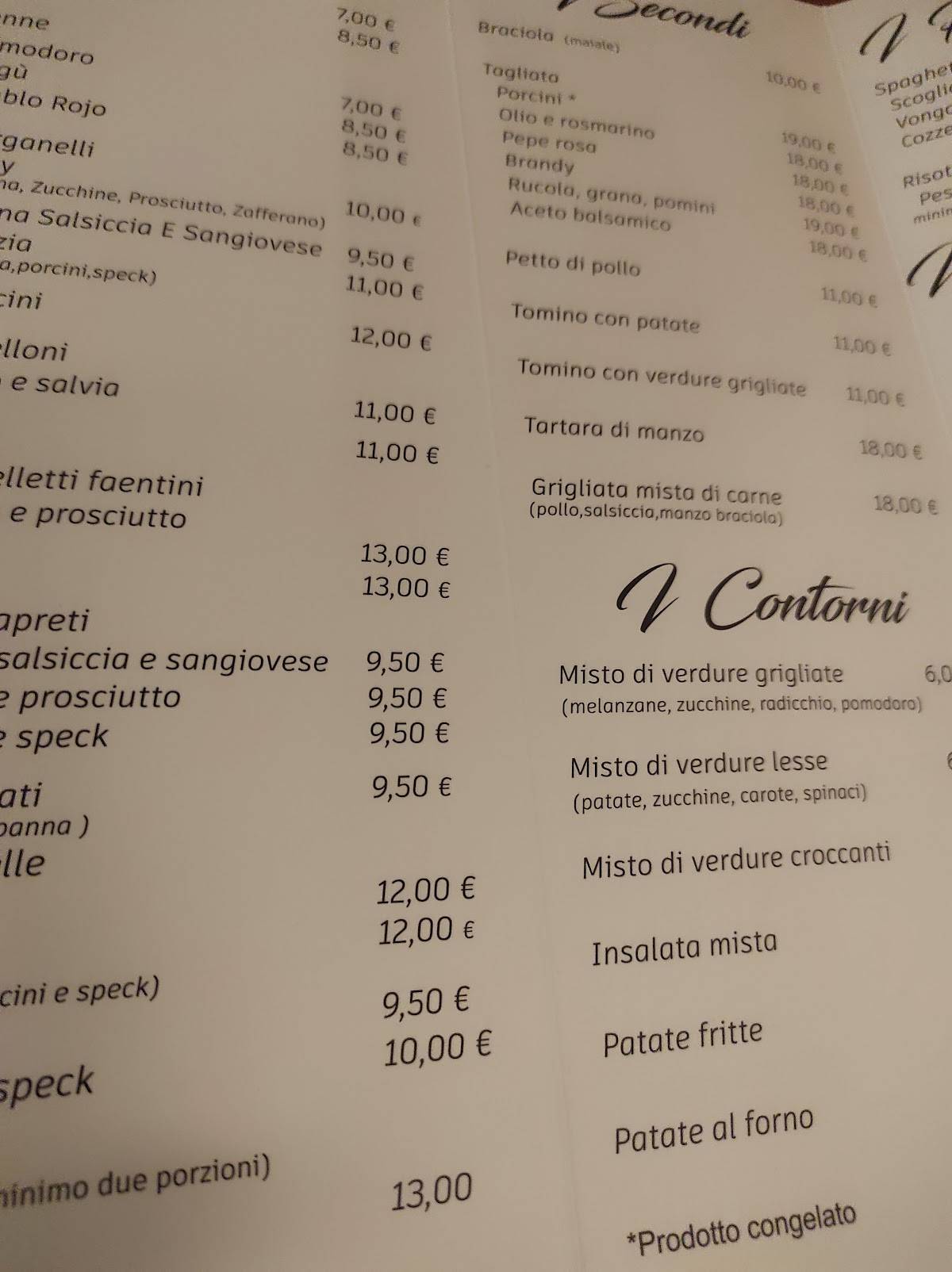 Menu di Osteria Del Mercato 