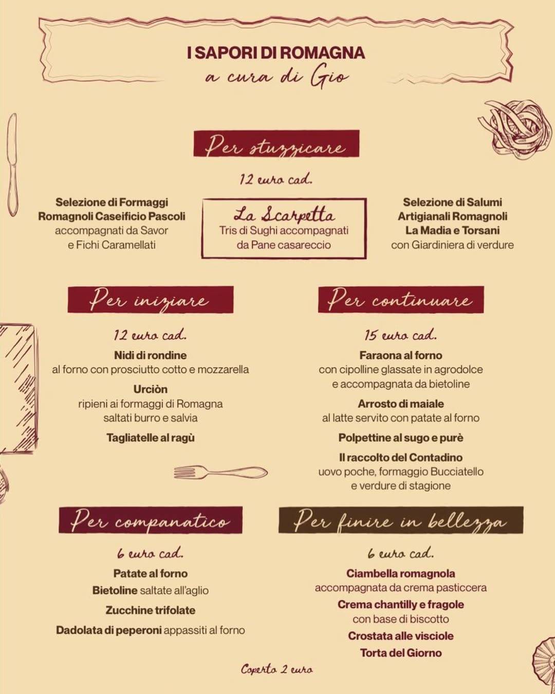 Menu di Osteria Piscialetto 