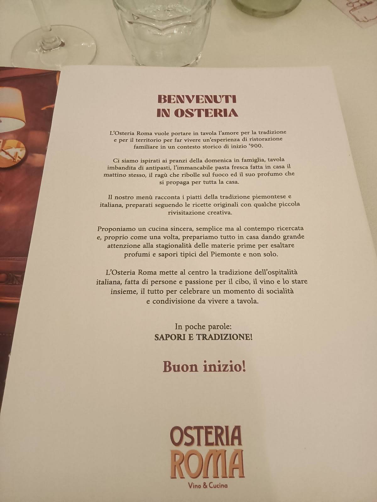 Menu di Osteria Roma 