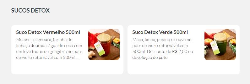 Oui Saladas cardápio