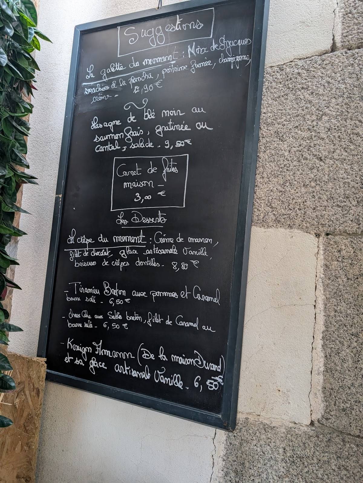 Menu de Ouzh-Taol