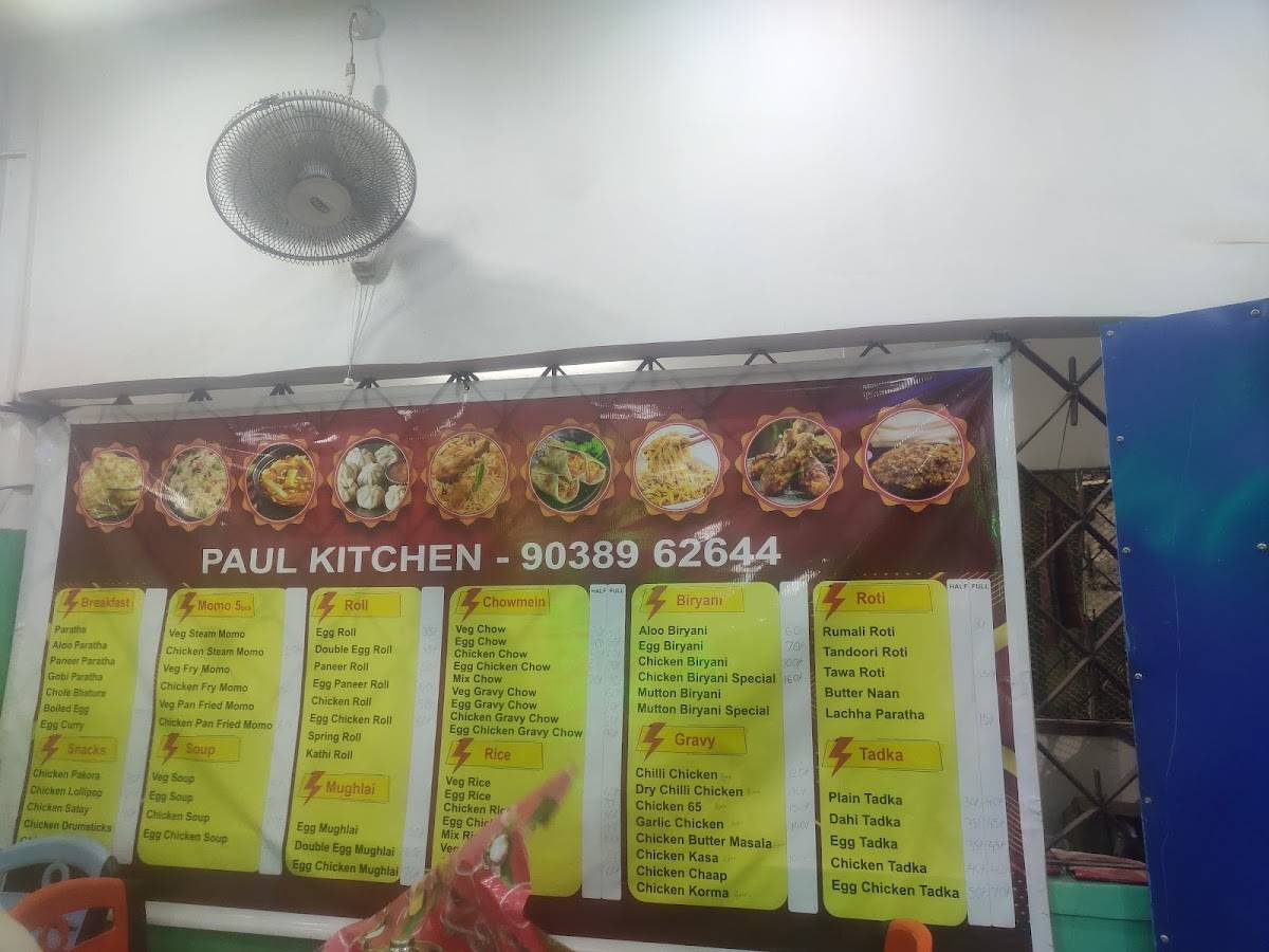 PAUL KITCHEN menu