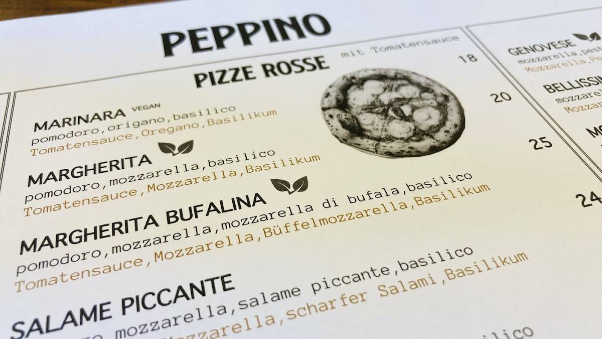 Menu di PEPPINO Baden 